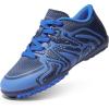 image:imageDREAM PAIRS Boys Girls Indoor Turf Soccer Cleats Lace Up Athletic Youth Futsal Football Shoes for LittleBig KidNavyRoyalWhite
