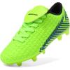 image:imageDREAM PAIRS Boys Girls Outdoor Soccer Cleats Firm Ground Football Shoes for LittleBig KidNeonGreenBlack