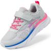 image:imageDREAM PAIRS Boys Girls Sneakers Kids Tennis Running Shoes EZONs EZPlays Athletic Sport Gym Lightweight Breathable ShoesLight GreyPink