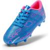 image:imageDREAM PAIRS Boys Girls Soccer Cleats Kids Football Shoes for LittleBig KidBlueHot Pink