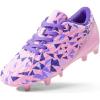 image:imageDREAM PAIRS Boys Girls Soccer Cleats Youth Firm Groud Athletic Outdoor Trainning Football Shoes for LittleBig KidPinkPurple