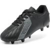 image:imageDREAM PAIRS Boys Girls Soccer Cleats Youth Firm Groud Classic Lightweight Football Shoes for LittleBig KidBlackDarkGrey