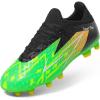 image:imageDREAM PAIRS Boys Girls Soccer Cleats Youth Firm Groud Football Shoes for LittleBig KidNeon GreenBlack