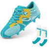 image:imageDREAM PAIRS Boys Girls Soccer Cleats Youth Firm Groud Sport Football Cleats with Soccer Socks for LittleBig KidToddlerMint Green