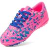 image:imageDREAM PAIRS Boys Girls Turf Indoor Soccer Shoes Lace Up Cleats for LittleBig KidFuchsia