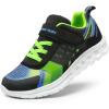image:imageDREAM PAIRS Girls Boys Shoes Kids Tennis EZOns Quicksteps School Sneakers Breathable Running Athletic ShoesBlackRoyalGreen