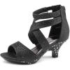 image:imageDREAM PAIRS Girls Sandals Low Heel Dress Pump SandalsBlack