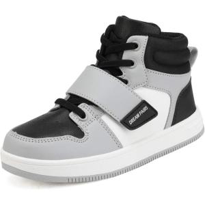 image:imageDREAM PAIRS Boys Girls High Top Sneaker LilLegends Skyhigh Basketball ShoesGreyBlack