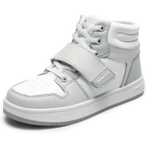 image:imageDREAM PAIRS Boys Girls High Top Sneaker LilLegends Skyhigh Basketball ShoesWhiteGrey