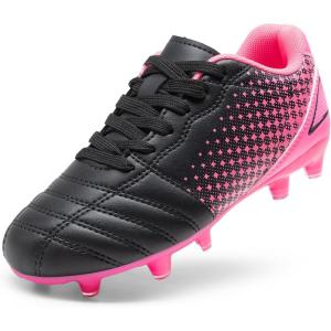 image:imageDREAM PAIRS Boys Girls Outdoor Sport Football Shoes Soccer Cleats for LittleBig KidBlackHot Pink