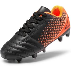 image:imageDREAM PAIRS Boys Girls Outdoor Sport Football Shoes Soccer Cleats for LittleBig KidBlackOrange