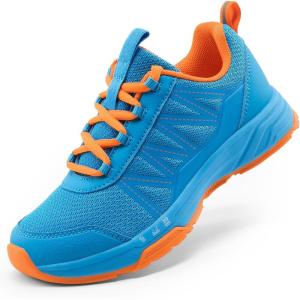 image:imageDREAM PAIRS Boys Girls Shoes Kids DuraPlay Tennis Footwear Non Slip Athletic Running Walking Lightweight Lace Up Sneakers for LittleBig KidBlueOrange