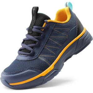 image:imageDREAM PAIRS Boys Girls Shoes Kids DuraPlay Tennis Footwear Non Slip Athletic Running Walking Lightweight Lace Up Sneakers for LittleBig KidNavy