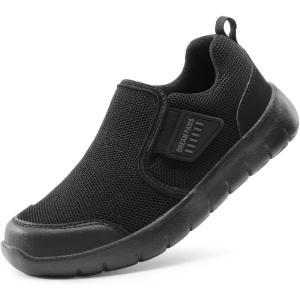 image:imageDREAM PAIRS Boys Girls Shoes Kids Slip on Tennis EZOns MightyMovers Running Athletic Barefoot Zero Drop Sports SneakersAll Black