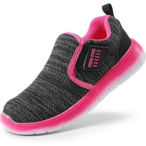 image:imageDREAM PAIRS Boys Girls Shoes Kids Slip on Tennis EZOns MightyMovers Running Athletic Barefoot Zero Drop Sports SneakersBlackFuchsia