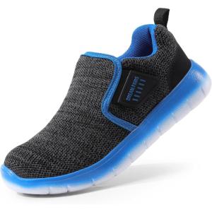 image:imageDREAM PAIRS Boys Girls Shoes Kids Slip on Tennis EZOns MightyMovers Running Athletic Barefoot Zero Drop Sports SneakersBlackGreyRoyal