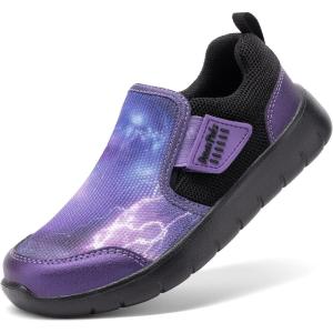 image:imageDREAM PAIRS Boys Girls Shoes Kids Slip on Tennis EZOns MightyMovers Running Athletic Barefoot Zero Drop Sports SneakersDark Purple