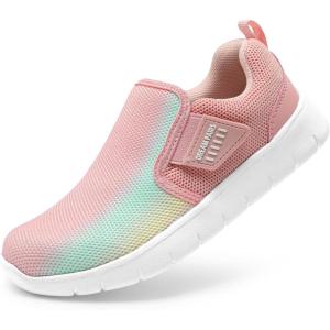 image:imageDREAM PAIRS Boys Girls Shoes Kids Slip on Tennis EZOns MightyMovers Running Athletic Barefoot Zero Drop Sports SneakersPinkRainbow