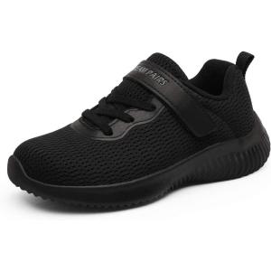 image:imageDREAM PAIRS Boys Girls Shoes Kids Tennis EZOns FunRun Breathable Running Athletic Sport SneakersBlack Monochrome