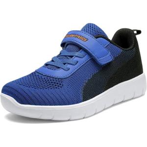 image:imageDREAM PAIRS Boys Girls Shoes Kids Tennis EZOns MagicZips Athletic Running Walking Barefoot Zero Drop SneakersRoyalBlueNavyBlack