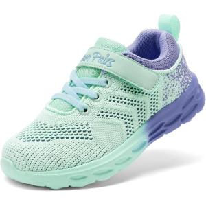 image:imageDREAM PAIRS Boys Girls Shoes Kids Tennis Footwear EZOns GoGetters Running Athletic School Sneakers for LittleBig KidMint GreenPurple