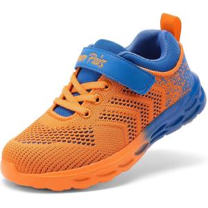 image:imageDREAM PAIRS Boys Girls Shoes Kids Tennis Footwear EZOns GoGetters Running Athletic School Sneakers for LittleBig KidOrangeBlue
