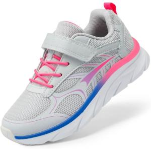 image:imageDREAM PAIRS Boys Girls Sneakers Kids Tennis Running Shoes EZONs EZPlays Athletic Sport Gym Lightweight Breathable ShoesLight GreyPink