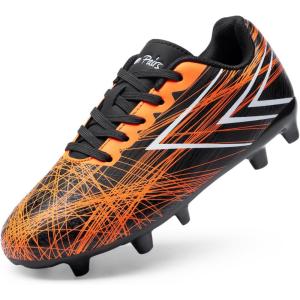 image:imageDREAM PAIRS Boys Girls Soccer Cleats Kids Youth Firm Ground Football Shoes for LittleBig KidBlackOrange