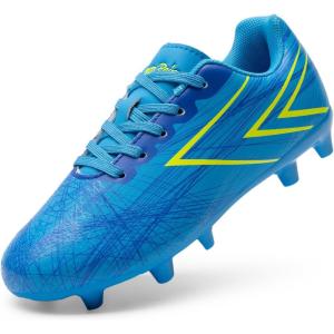 image:imageDREAM PAIRS Boys Girls Soccer Cleats Kids Youth Firm Ground Football Shoes for LittleBig KidBlue