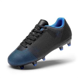 image:imageDREAM PAIRS Boys Girls Soccer Cleats Youth Firm Groud Athletic Outdoor Trainning Football Shoes for LittleBig KidBlackBlue