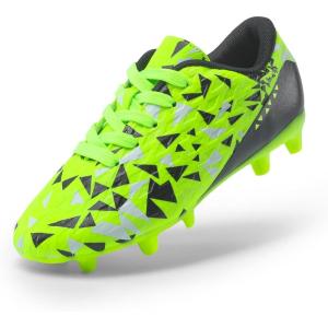 image:imageDREAM PAIRS Boys Girls Soccer Cleats Youth Firm Groud Athletic Outdoor Trainning Football Shoes for LittleBig KidNeon GreenBlack