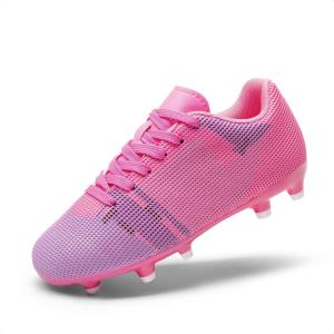 image:imageDREAM PAIRS Boys Girls Soccer Cleats Youth Firm Groud Athletic Outdoor Trainning Football Shoes for LittleBig KidRose RedWhite
