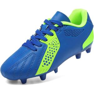 image:imageDREAM PAIRS Boys Girls Soccer Cleats Youth Firm Groud Classic Lightweight Football Shoes for LittleBig KidRoyalBlueNeonGreen