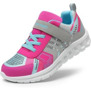 image:imageDREAM PAIRS Girls Boys Shoes Kids Tennis EZOns Quicksteps School Sneakers Breathable Running Athletic ShoesGreyFuchsiaBlue