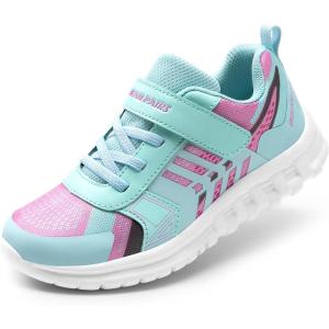 image:imageDREAM PAIRS Girls Boys Shoes Kids Tennis EZOns Quicksteps School Sneakers Breathable Running Athletic ShoesMint GreenPink