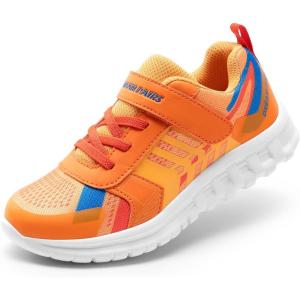 image:imageDREAM PAIRS Girls Boys Shoes Kids Tennis EZOns Quicksteps School Sneakers Breathable Running Athletic ShoesOrangeRoyal Blue