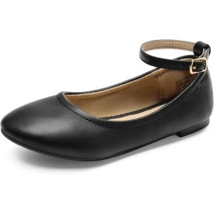 image:imageDREAM PAIRS Girls Dress Shoes Girls Ballerina Flat Ankle Strap Ballet Flats ToddlerLittle KidBig KidBlack