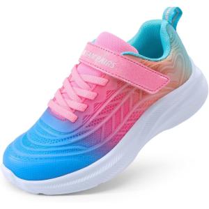 image:imageDREAM PAIRS Girls Shoes Kids Tennis Sparkle Ease Running Athletic Lightweight Sneakers for LittleBig Kids ToddlerBlueHot PinkGreen