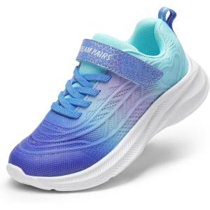 image:imageDREAM PAIRS Girls Shoes Kids Tennis Sparkle Ease Running Athletic Lightweight Sneakers for LittleBig Kids ToddlerNavyPurpleBlue