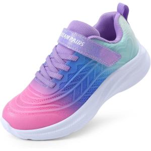 image:imageDREAM PAIRS Girls Shoes Kids Tennis Sparkle Ease Running Athletic Lightweight Sneakers for LittleBig Kids ToddlerPinkBlueGreen