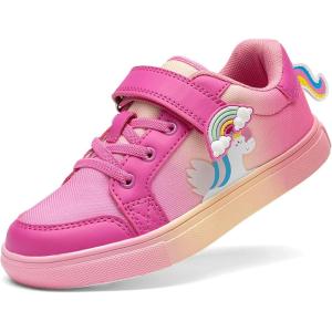 image:imageDREAM PAIRS Girls Shoes Toddler Sneakers Rainbow Storybook Casual School Walking Footwear for ToddlerLittle KidsHot PinkRainbow