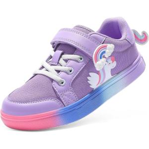 image:imageDREAM PAIRS Girls Shoes Toddler Sneakers Rainbow Storybook Casual School Walking Footwear for ToddlerLittle KidsRainbowPurple