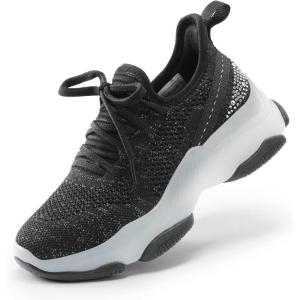 image:imageDREAM PAIRS Girls SlipOn Sneakers Kids Sparkle Pop Lightweight Jelly Sole Walking ShoesBlack