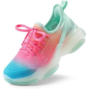 image:imageDREAM PAIRS Girls SlipOn Sneakers Kids Sparkle Pop Lightweight Jelly Sole Walking ShoesRainbowGreen