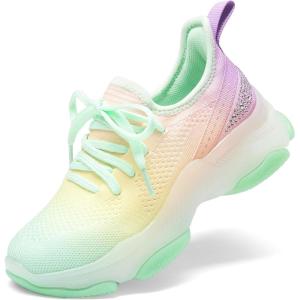 image:imageDREAM PAIRS Girls SlipOn Sneakers Kids Sparkle Pop Lightweight Jelly Sole Walking ShoesRainbowYellow