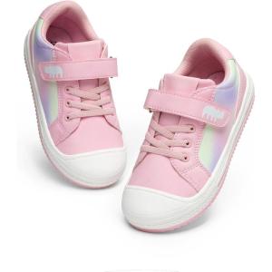 image:imageDREAM PAIRS Toddler Boys Girls Sneakers Casual Lightweight Kids Storybook Walking Skate ShoesRainbowPink