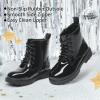 image:imageDREAM PAIRS Boys Girls Side Zipper Combat Ankle BootsToddlerLittle KidBlack