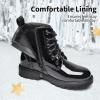 image:imageDREAM PAIRS Boys Girls Side Zipper Combat Ankle BootsToddlerLittle KidBlack