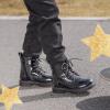 image:imageDREAM PAIRS Boys Girls Side Zipper Combat Ankle BootsToddlerLittle KidBlack