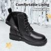 image:imageDREAM PAIRS Boys Girls Side Zipper Combat Ankle BootsToddlerLittle KidBlackPu